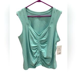 Athleta Cinch Tank Turquoise Blue Tiffany Sleeveless Workout Size 3X New